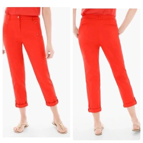 CHICO’S | Women’s Luxe Utility Convertible Orange Ankle Pants Size 2.5 (14/L) - Picture 2 of 12